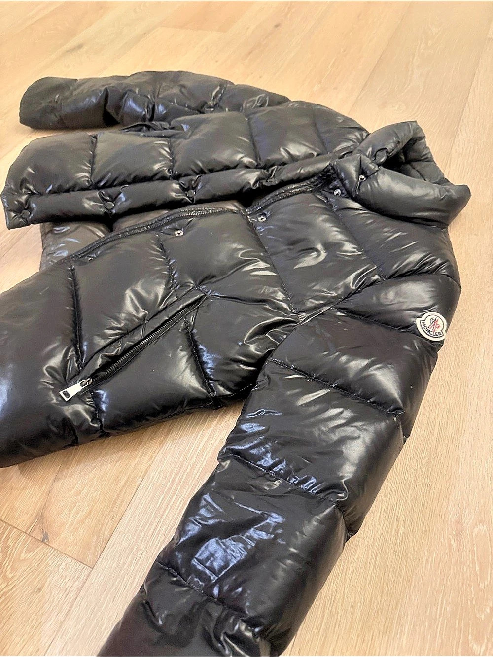 Moncler Brethil Giubbotto Black Puffer Jacket Size 2